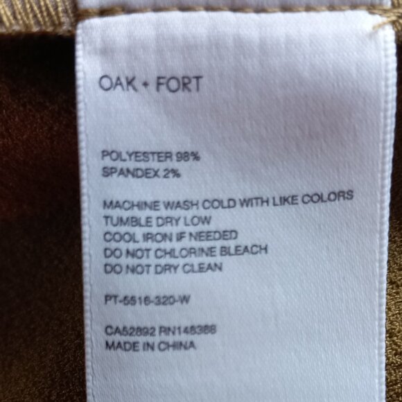 OAK + FORT mustard wide leg dress pants - Picture 10 of 13